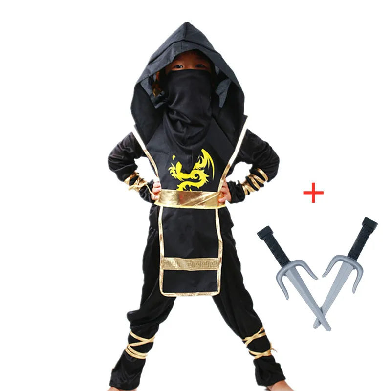 Red Ninja Costume for Boys – Samurai Kid Jumpsuit with Foam Accessories, Halloween & Gift Outfit