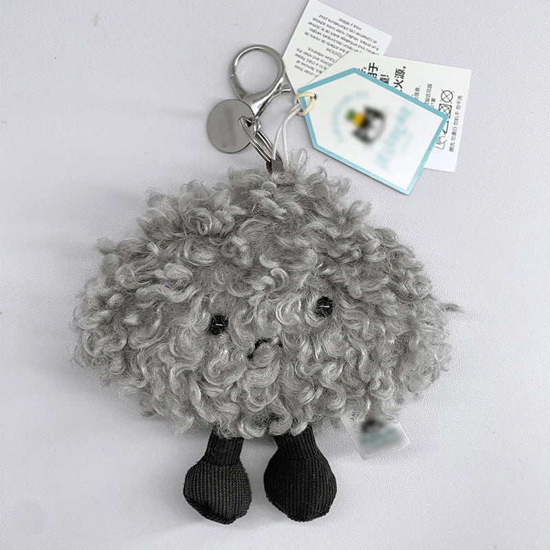 Cute Golf Ball Plush Keychain - Grape Jellyfish Hippo Elephant Bag Charm Mini Plush Toy Collection