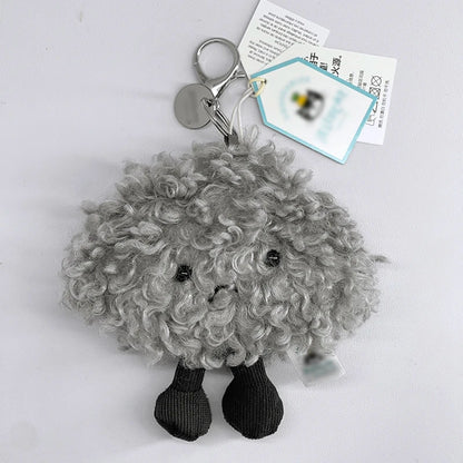 Cute Golf Ball Plush Keychain - Grape Jellyfish Hippo Elephant Bag Charm Mini Plush Toy Collection