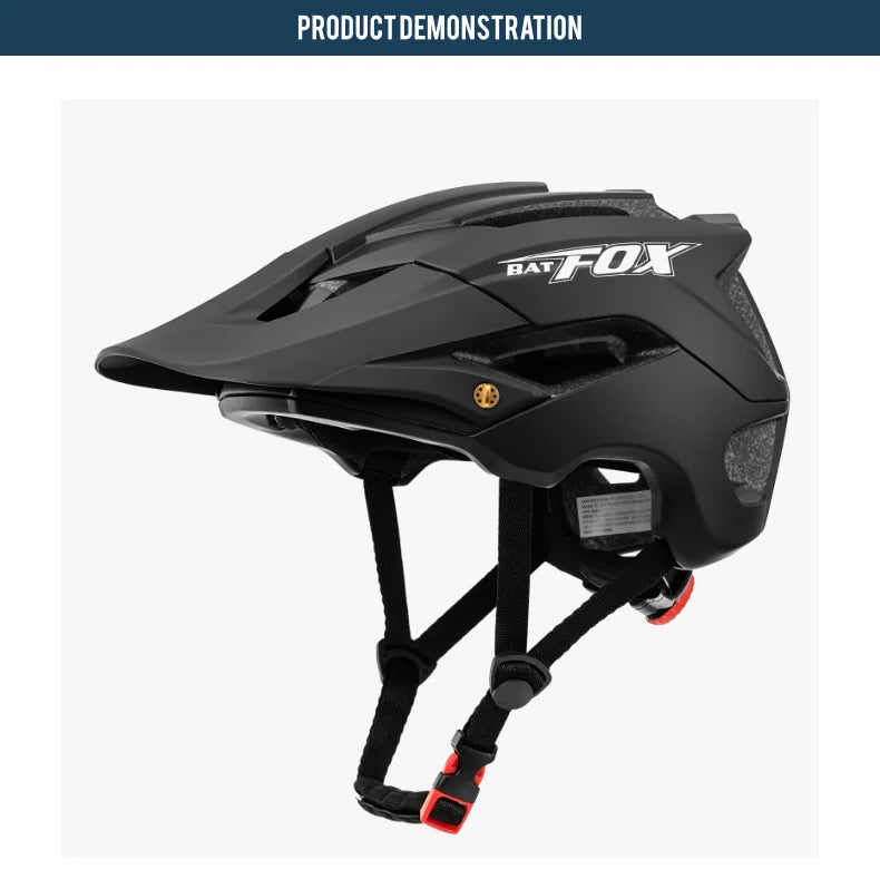 BATFOX Ultralight Bike Helmet – Molded Mountain & Road Helmet for Men, DH AM Cycling Equipment, Casco Ciclismo Bicicleta