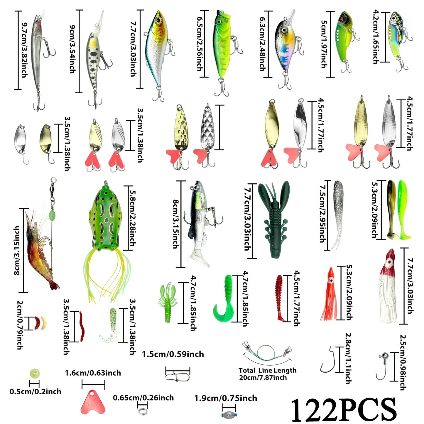 133/83PCS Fishing Lures Kit – Topwater Baits & Tackle Set for Bass, Trout & Salmon Fishing Accessories