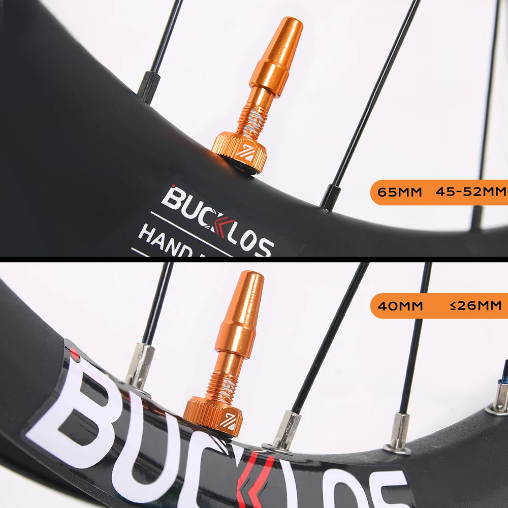 BUCKLOS Presta Tubeless Valve Stem 40/44/55/60mm — High-Quality Bike Tire Nipple for Road & MTB