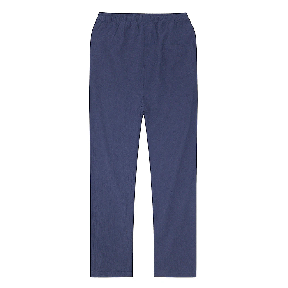 Men's Cotton Linen Pants – Breathable Solid Color Trousers for Autumn, Fitness & Streetwear, S-3XL