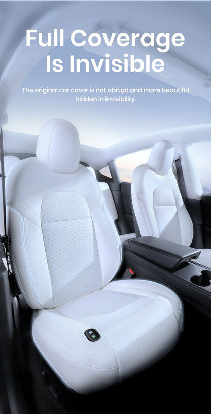 YZ Tesla Seat Cushion Cover — Ventilated Cooling Car Seat with Fan for Model 3 & Model Y | Breathable Summer Accessory