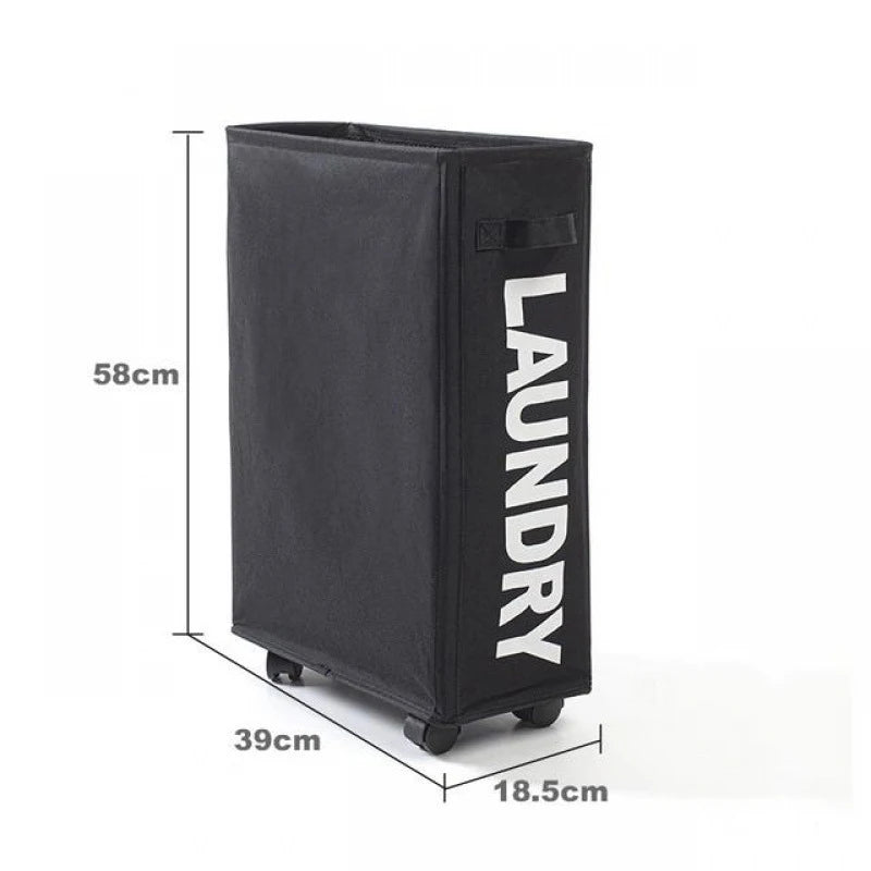 Large Capacity Laundry Basket with Wheels — Foldable Waterproof Storage Bag for Clothes, Yoga Mats, and Multifunctional Use