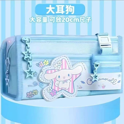Sanrio Kuromi Pencil Case – Large Capacity Cartoon Stationery Box for Children, Wholesale