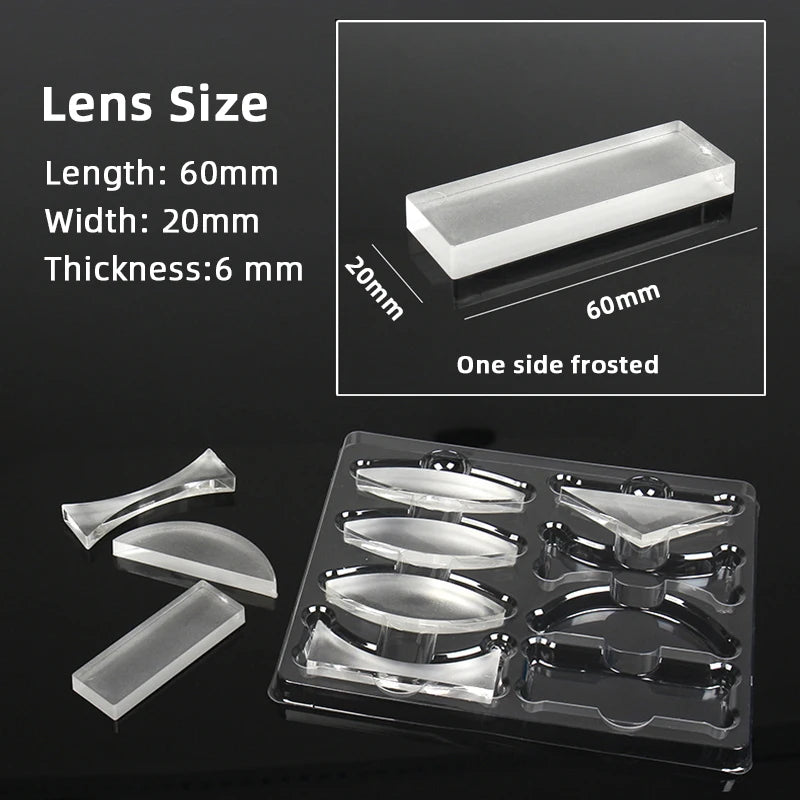 Geometric Optics Experiment Set – Convex & Concave Lens Kit for Light Refraction & Reflection Physics Teaching Science Education Gift