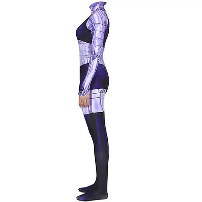 Girls & Women Blackfire Superhero Cosplay Costume – Starfire Bodysuit Zentai Jumpsuit for Halloween