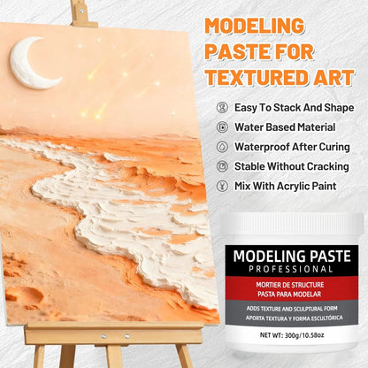 3D Texture Paste for Artists - Sculpting Gel for DIY Art, Crafts & Creative Painting Projects