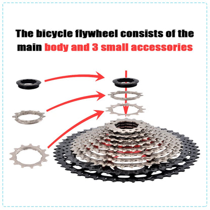 SUNSHINE Bicycle Cassette 8-12 Speed Freewheel - 32T to 52T Sprocket for Shimano/SRAM HG Flywheel
