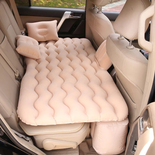 Universal Car Inflatable Travel Mattress - Back Seat Sleeping Bed with Pillow for Camping & Outdoor Comfort