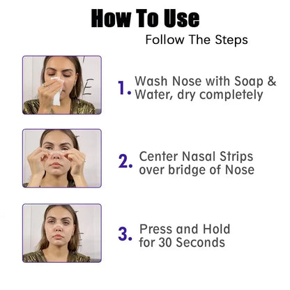 10/30/50/200pcs Nasal Strips — Extra Strength Transparent Anti-Snoring Patches for Better Sleep