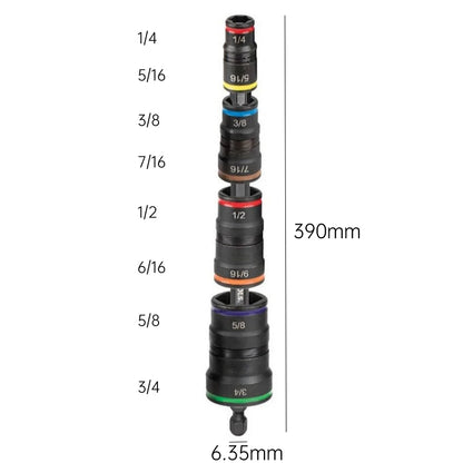 9-in-1 Magnetic Impact Socket Set - High-Torque Double-Head Hex Repair & Maintenance Tool