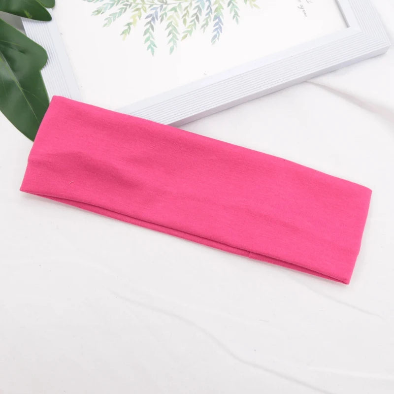 Elastic Cotton Fashion Headband – Unisex Stretch Hair Band for Yoga, Running, Fitness & Makeup Hair Accessories
