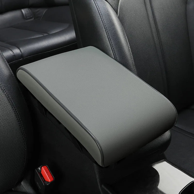 PU Leather Car Armrest Pad – Universal Heightened Center Console Cushion, Comfortable Armrest Cover (31cm x 20cm x 4.5cm)