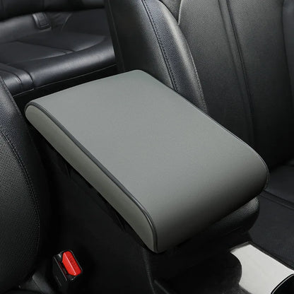 PU Leather Car Armrest Pad – Universal Heightened Center Console Cushion, Comfortable Armrest Cover (31cm x 20cm x 4.5cm)