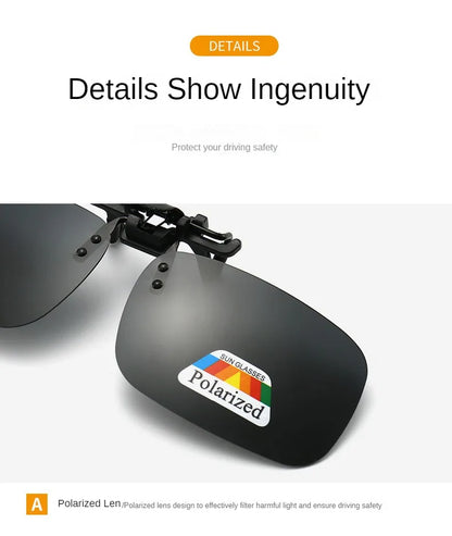 Polarized Clip-On Sunglasses – HD UV400 Driving & Night Vision Glasses Shades