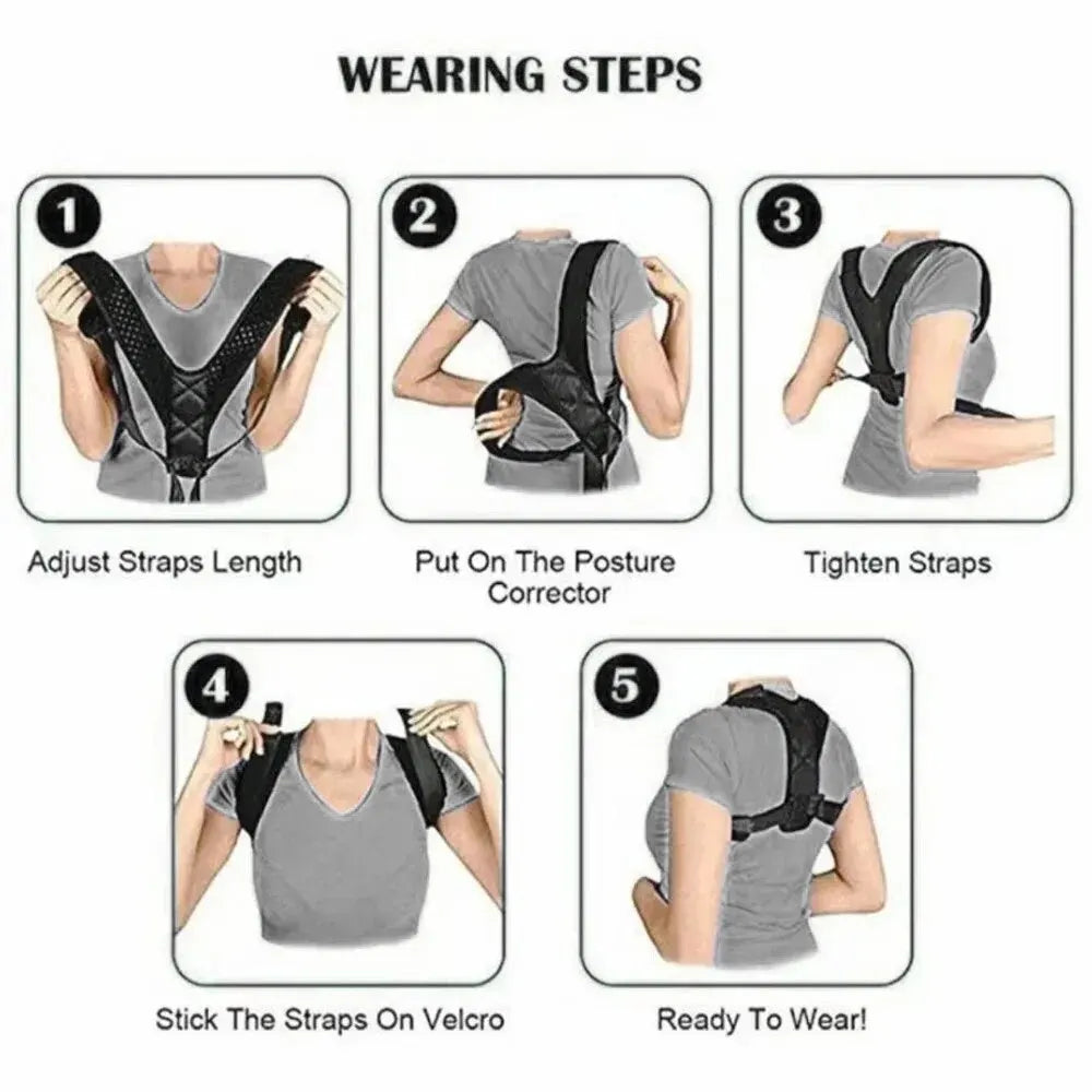 Back Posture Correction Belt: Unisex Breathable Body Shaping for Hunchback Prevention and Sitting Posture Correction