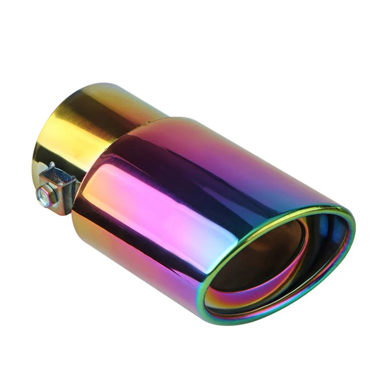 2.5" Stainless Steel Car Exhaust Muffler Tip – Chrome Rear Tail Pipe for Most Cars
