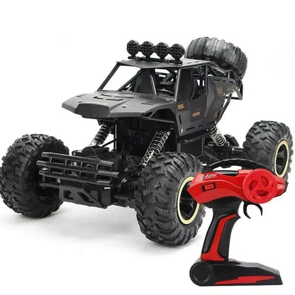 1:12/16 RC Off-Road Truck – 4WD Remote Control Car with Metal Shell & LED Lights for Kids