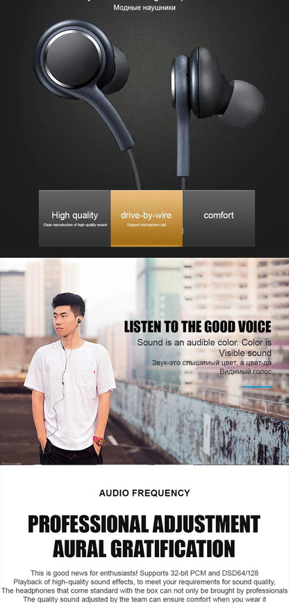 Wired In-Ear Earphones – 3.5mm and USB-C Stereo Headset for Android Smartphones