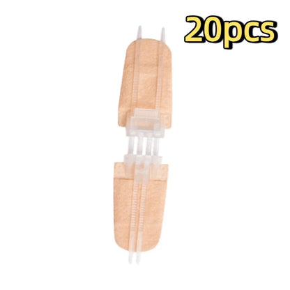 1–20-Piece Zipper Wound Closure Patch Set - Suture-Free Wound Dressing Strips for First Aid and Outdoor Care