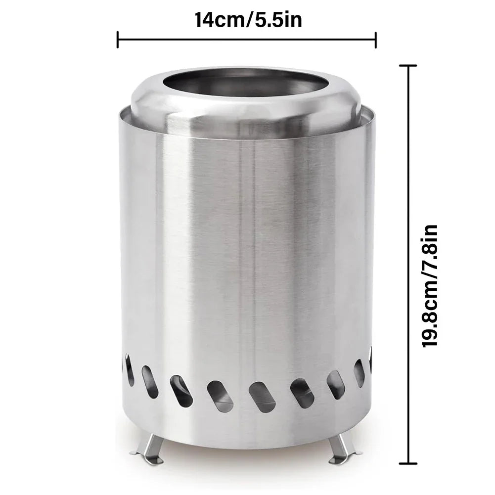 Smokeless Tabletop Fire Pit - Portable Indoor & Outdoor Mini Wood or Pellet Burning Bonfire Stove