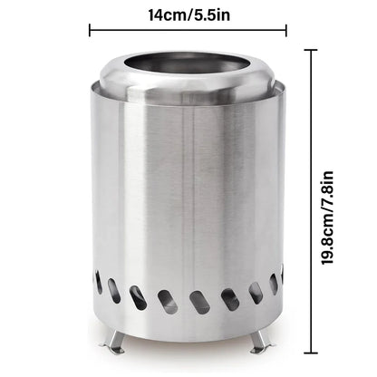 Smokeless Tabletop Fire Pit - Portable Indoor & Outdoor Mini Wood or Pellet Burning Bonfire Stove