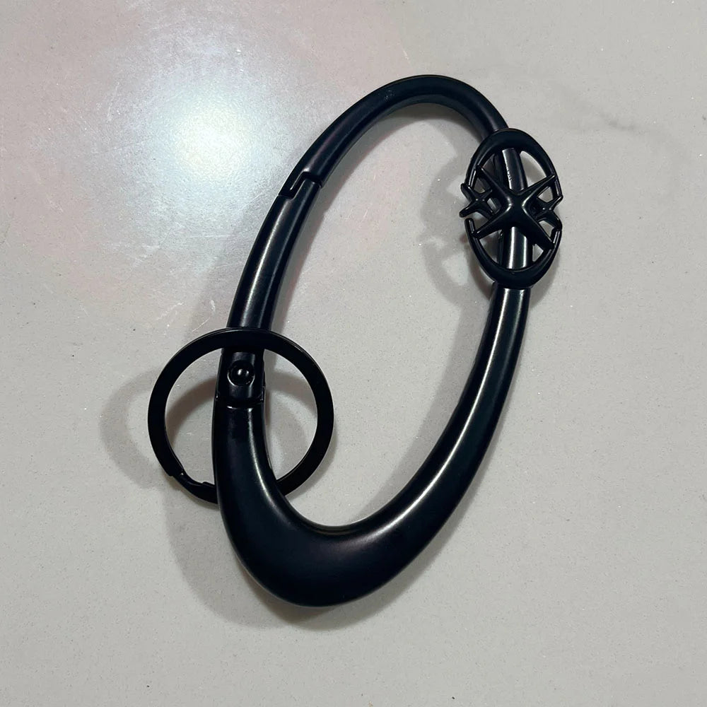 Zinc Alloy Mountaineering Carabiner Keychain – Multifunctional Belt Buckle Blackout