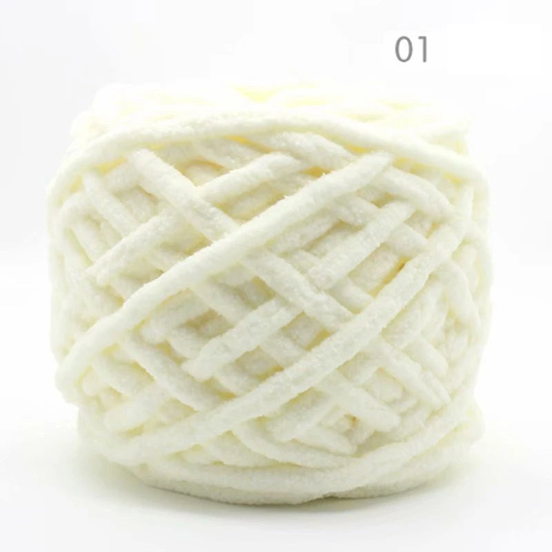 3PCS 300g Soft Chenille Knitting Yarn – Thick Ice Strip Cotton Wool Yarn for DIY Handmade Blankets, Scarves & Craft Projects
