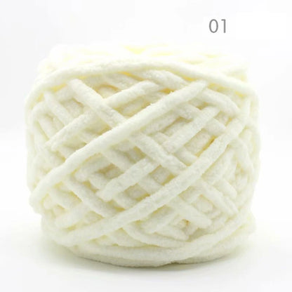 3PCS 300g Soft Chenille Knitting Yarn – Thick Ice Strip Cotton Wool Yarn for DIY Handmade Blankets, Scarves & Craft Projects