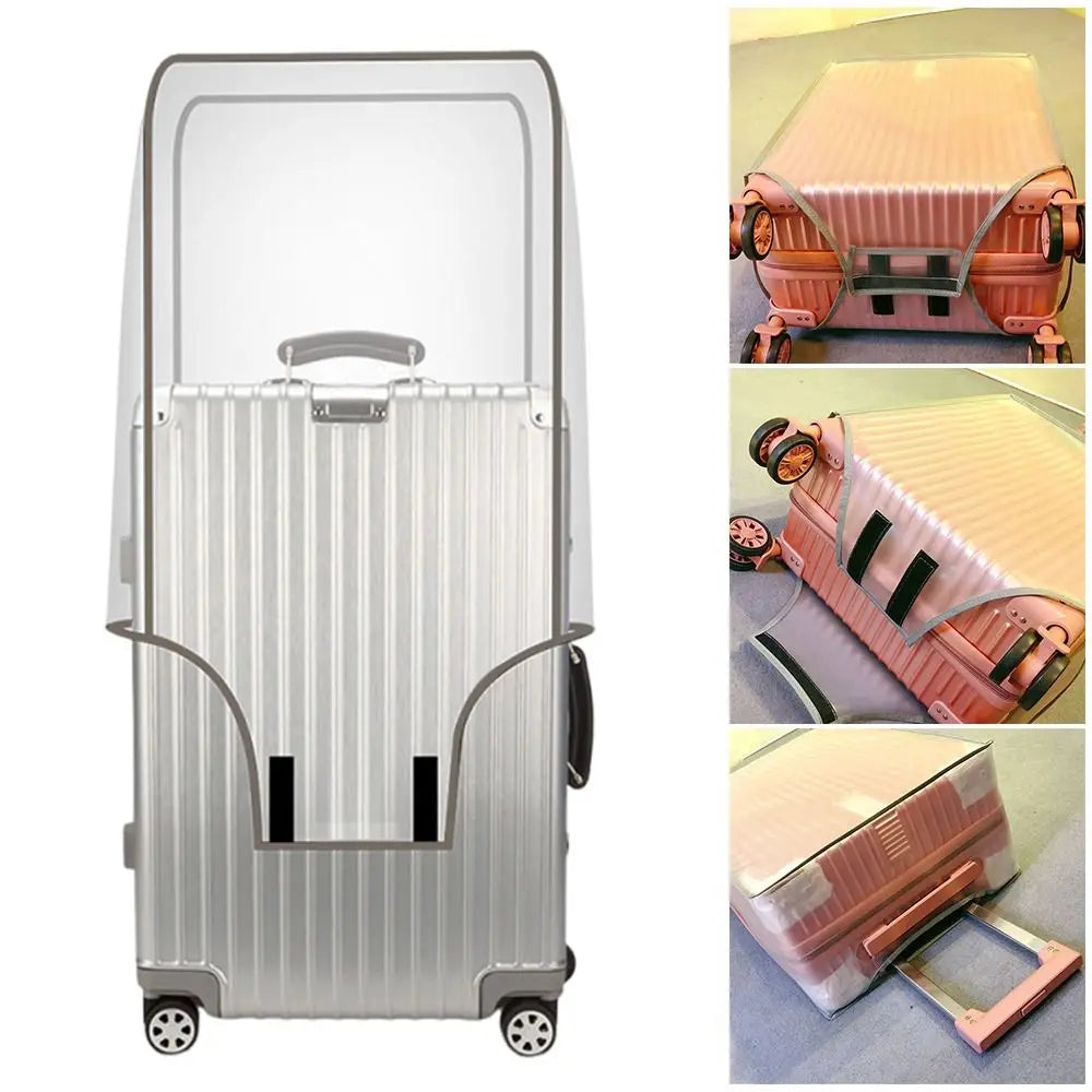 Transparent Waterproof Luggage Cover — Dustproof Protector for 16-30 Inch Suitcases