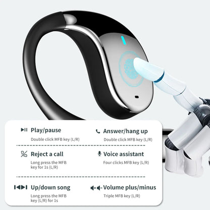Wireless Bluetooth Translation Earbuds - Real-Time AI Translator Headphones with 140 Language Support for Travel & Business