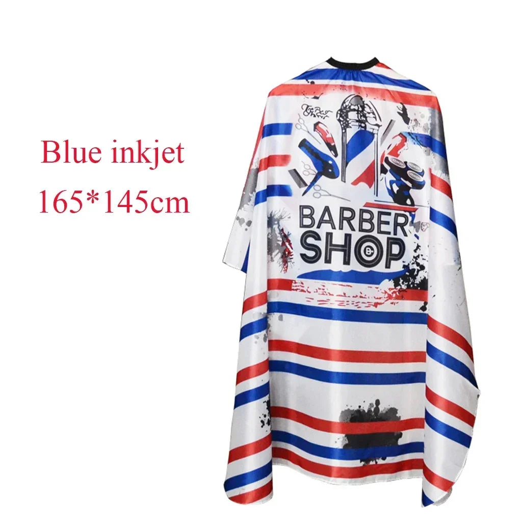 Retro Hairdressing Cape – Waterproof Patterned Salon Barber Gown, Professional Hair Stylist Cutting Apron