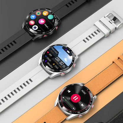 ECG+PPG Bluetooth Call Smartwatch for Men – Laser Health, Blood Pressure, Fitness, Waterproof Sports Watch with Box