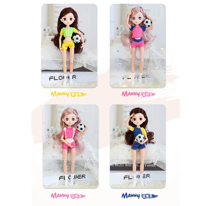 26cm BJD Doll for Girls – Purple Hair Fashion Princess with Big Eyes & Accessories Gift