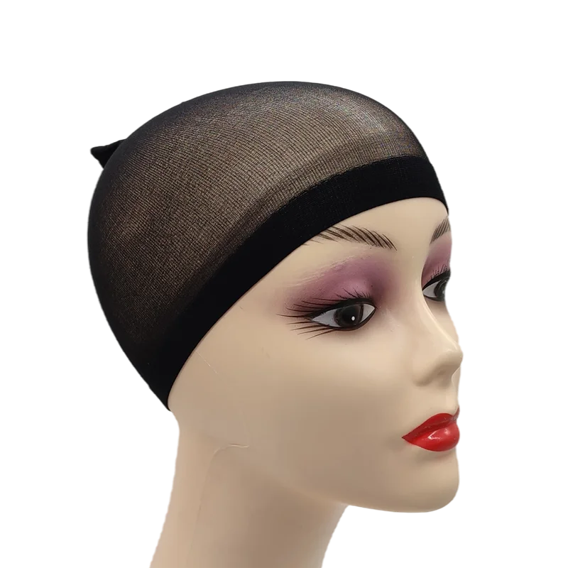 2PCS Stretch Mesh Wig Caps – Black & Brown Stocking Wig Cap for Weave, Hair Nets for Making Wigs