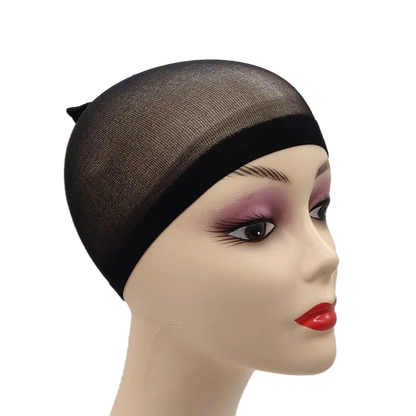 2PCS Stretch Mesh Wig Caps – Black & Brown Stocking Wig Cap for Weave, Hair Nets for Making Wigs