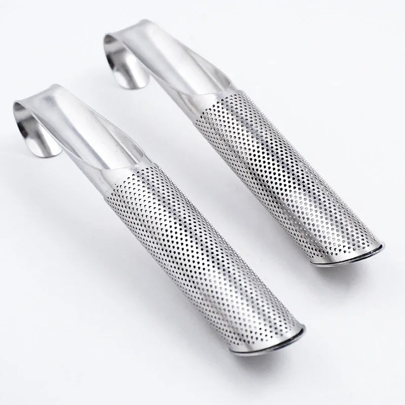 New Tea Strainer – Stainless Steel Infuser Pipe Design with Holder, Tea Spoon, and Filter for Perfect Brew