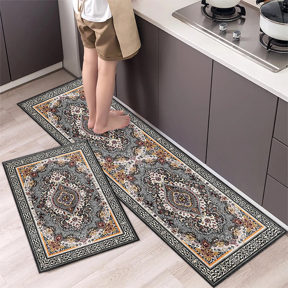 Absorbent Non-Slip Kitchen Mat – Printed Area Rug for Hallway, Living Room, Bedroom & Entrance