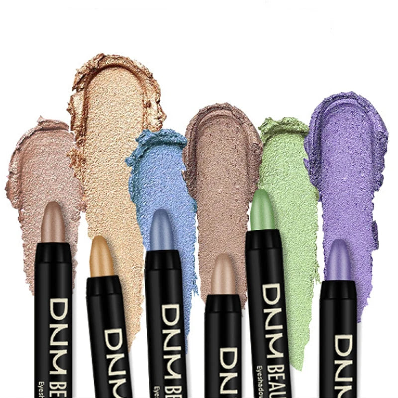 16-Color Pearlescent Eyeshadow Sticks – High Pigment Waterproof Glitter Eye Makeup Pencil, Long-Lasting & Smudge-Proof