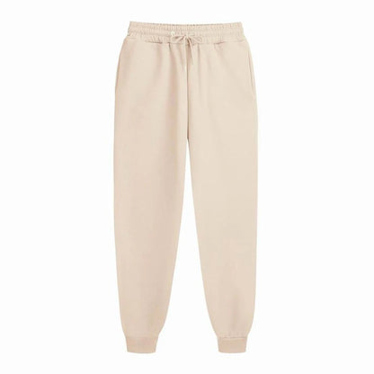 Men's Sweatpants - Spring Autumn Fleece Sport Pants with Drawstring & Pockets, Oversized Casual Trousers