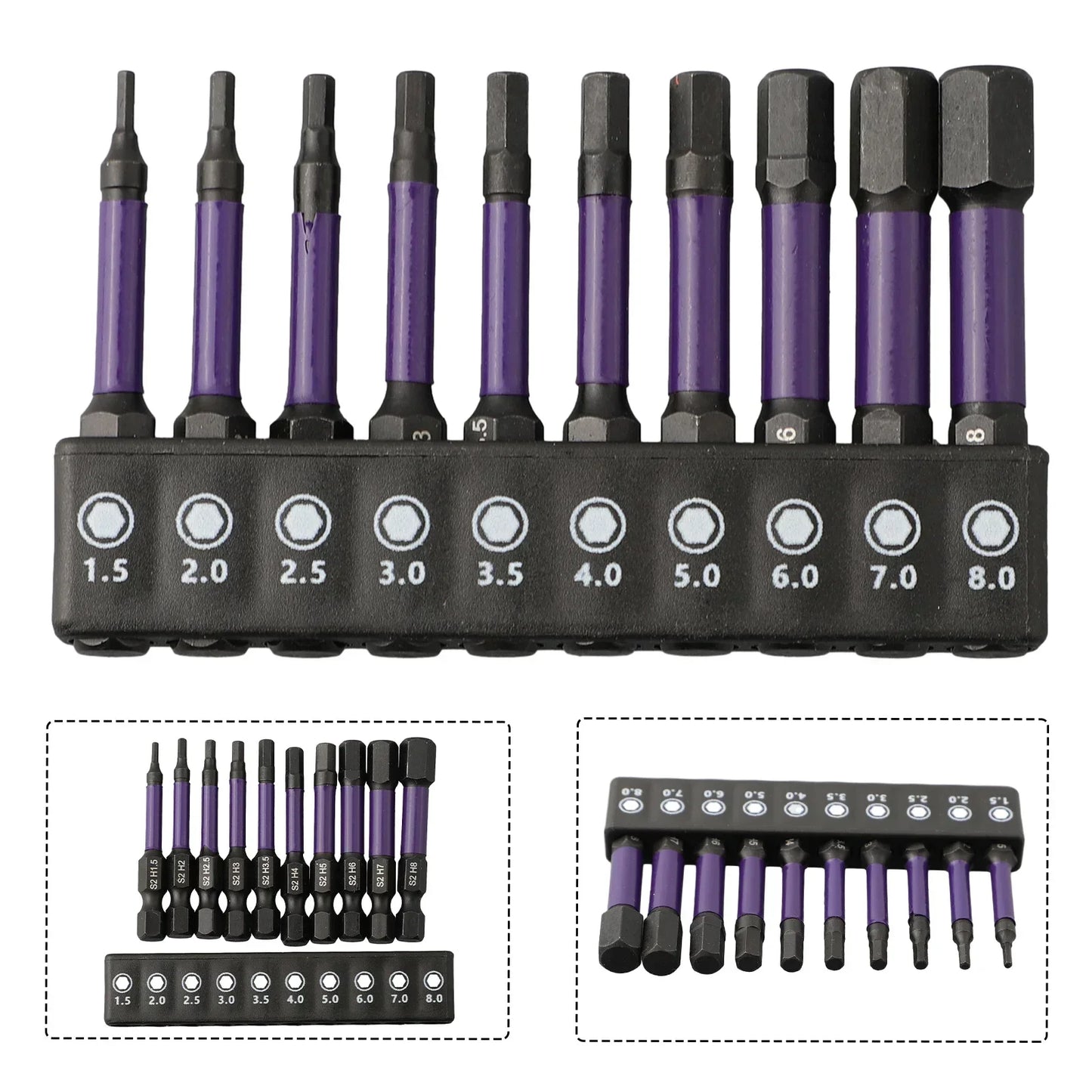 5–60PCS PH2 Magnetic Impact Driver Bit Set – Alloy Steel Cross Screwdriver Bits for Drill & Screw Driving Non-Slip Tool Kit