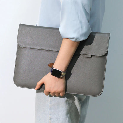 PU Leather Laptop Sleeve — Protective Bag Case for MacBook Air/Pro 13-16", Xiaomi, Huawei, Dell, HP, ASUS 14-15.6 Inch Notebooks