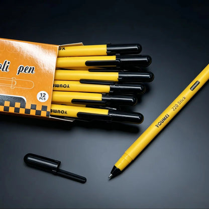12-Piece 0.7mm Ballpoint Pen Set - Smooth-Writing Oil-Based Ink Pens
