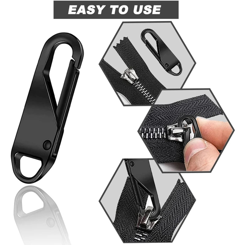 20-5PCS Zipper Pull Replacement - Instant Repair Slider Puller for Bags, Suitcases, Travel Gear & DIY Crafts