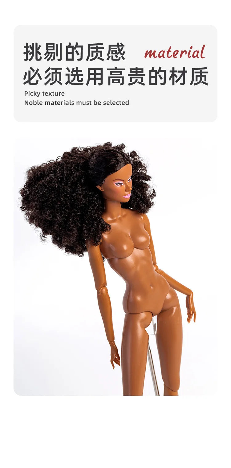 1/6 Supermodel Fashion Doll 32cm – Movable 12-Joint Short Hair Nude Doll Toy Gift