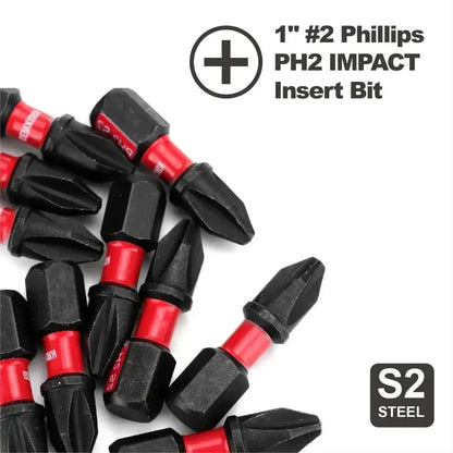 Enhanced Efficiency: 20 PCS Strong Magnetic Screwdriver Head Set - High Hardness, Anti-Slip Short Cross Heads for Hand or Electric Screwdrivers
