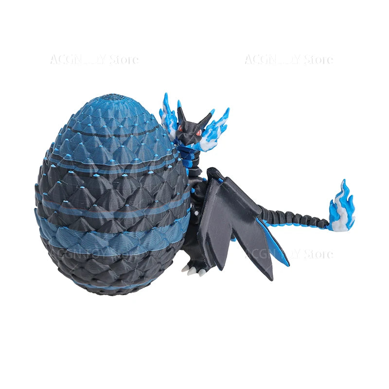 3D Printed Mega Charizard X Figure — Anime Dragon Egg Action Model Toy