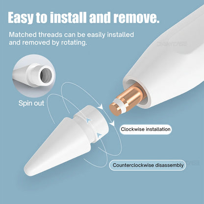 Apple Pencil Replacement Tip | Nib for 1st & 2nd Generation, 2H/2B 4.0 Transparent